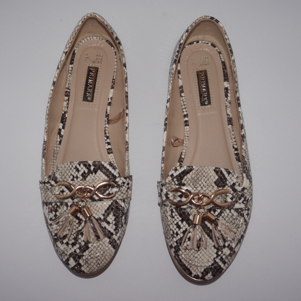 Cute Snake Print Primark Flats